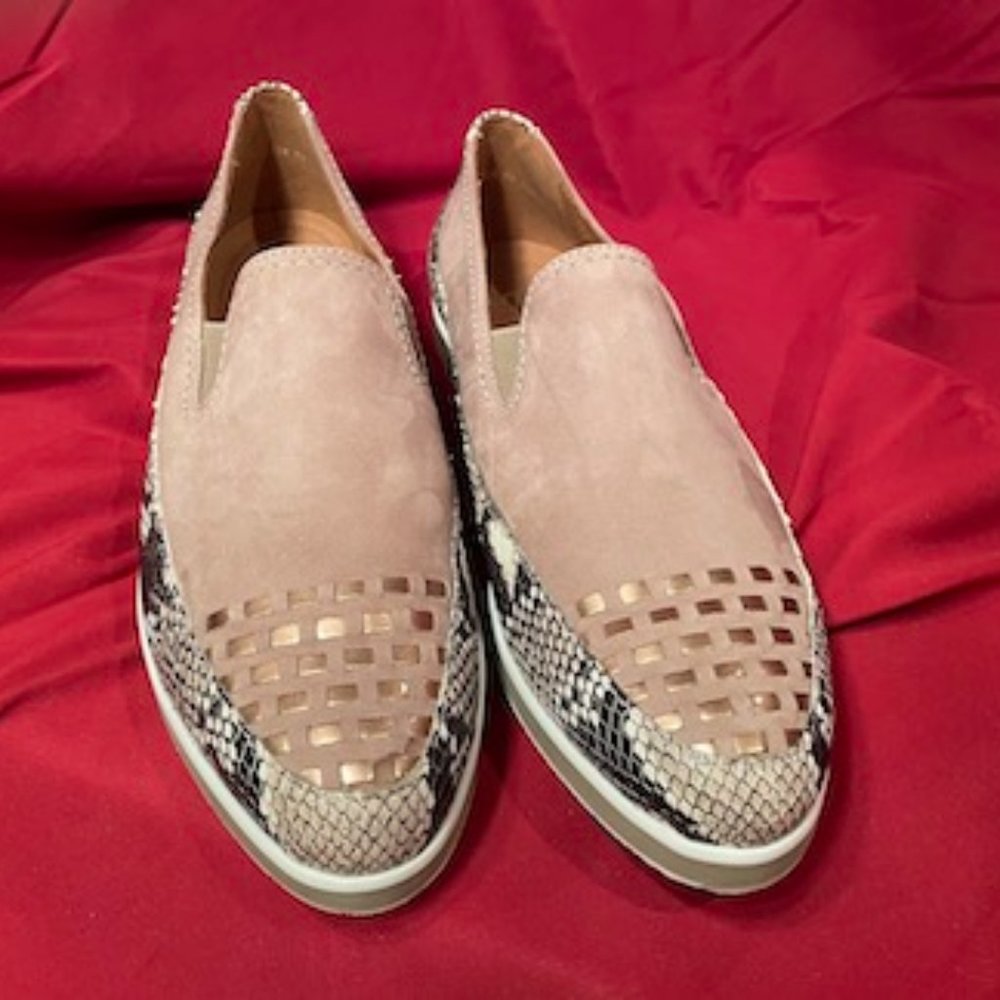 NEW ARA SUEDE AND LEATHER LADIES SLIP-ON SNEAKERS